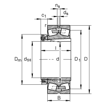 {ĝLS 23996-B-K-MB + H3996,  DIN 635-2 ˜ʵҪߴ, F׺;o