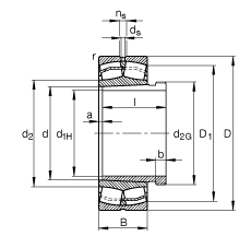 {ĝLS 23232-E1A-K-M + AH3232G,  DIN 635-2 ˜ʵҪߴ, F׺ж