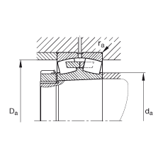 {ĝLS 23256-K-MB,  DIN 635-2 ˜ʵҪߴ, FףF 1:12